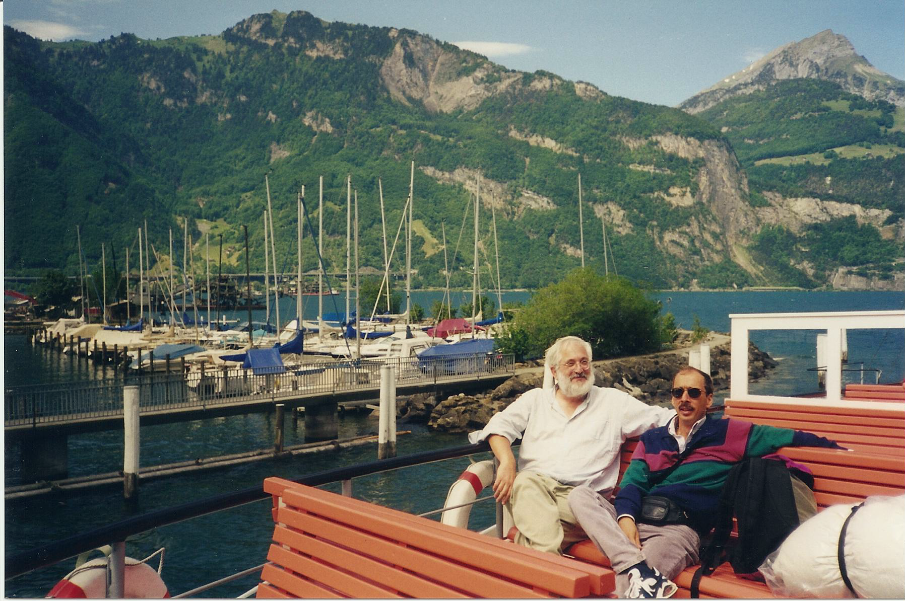 Andreas Magun y Joaquin Costa, Lago de Luzerna, abril 1998